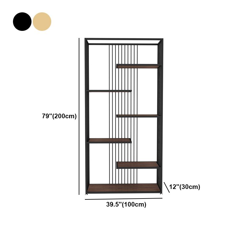 Industrial Style Bookcase Open Back Bookshelf for Home Office Clearhalo 'Bookcases' 'furn' 'furn_bookcases' 'Furniture' 'furniture_bookcases' 'Office Furniture' 1200x1200_ba356806-4b85-4aed-9f75-17d856ba996f