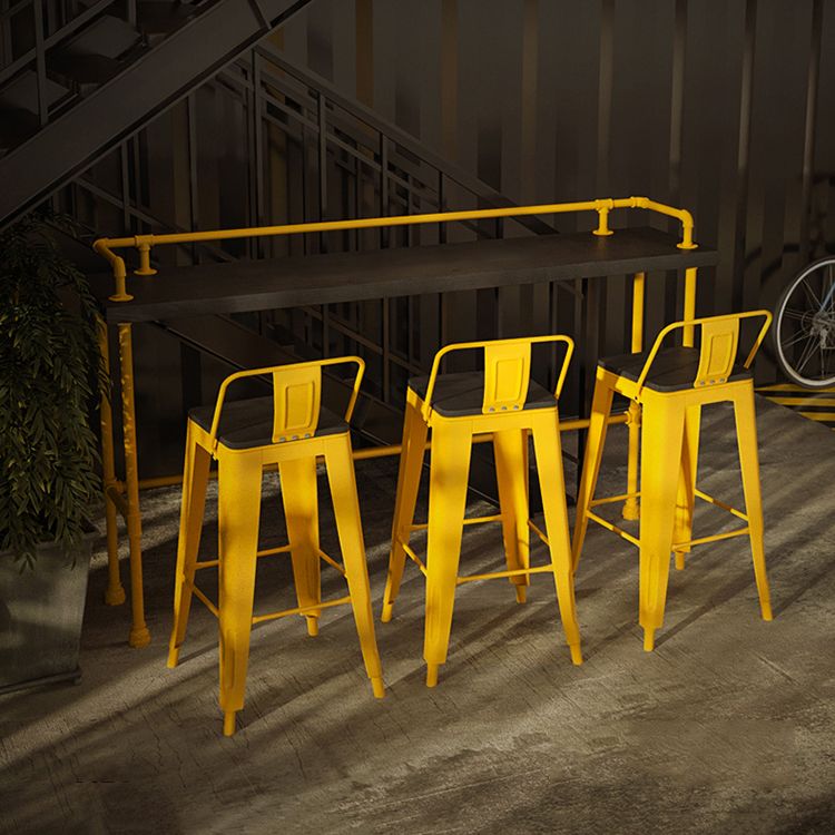 Wood and Metal Bar Stool and Table Set 1/3/4/5/6 Pieces Rectangular Clearhalo 'Bar Furniture' 'furn' 'furn_home_bar_bar_sets' 'Furniture' 'Home Bars & Bar Sets' 'home_bar_bar_sets' 'Kitchen & Dining Furniture' 1200x1200_ba35bac0-47af-433b-8d47-9a8187098118