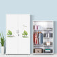 Modern Armoire Steel 2 Doors White Small Wardrobe Armoire with Lock Clearhalo 'Armoires & Wardrobes' 'armoires_wardrobes' 'Bedroom Furniture' 'furn' 'furn_armoires_wardrobes' 'Furniture' 1200x1200_ba35bccc-5e8a-4878-8b62-09717a675787