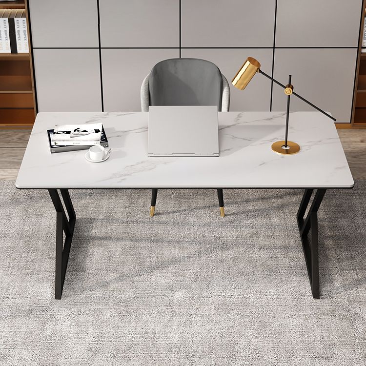 Rectangle Four-Color Dining Table Sintered Stone Table Modern with Double Pedestal Clearhalo ' dining_table' 'Dining Tables & Seating' 'Dining Tables' 'furn' 'furn_dining_table' 'Furniture' 'furniture_dining_table' 'Kitchen & Dining Furniture' 'kitchen&dining_furn' 'kitchen' 'kitchen_dining_table' 1200x1200_ba360150-441f-4a10-b3c7-ed7afa881219