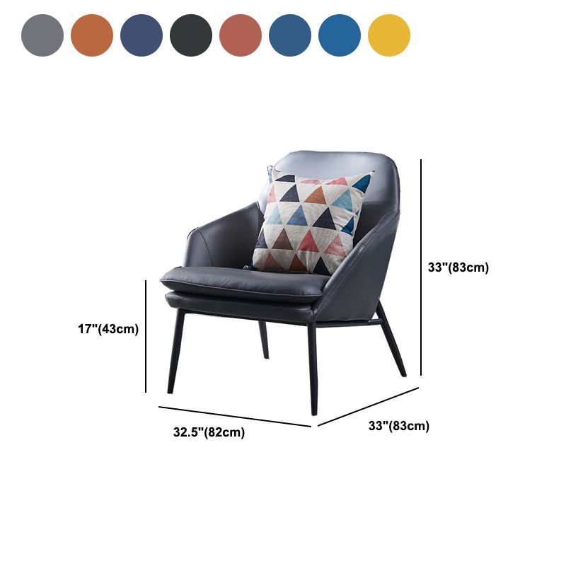 Mid-Century Modern Basic Four Leg Arm Chair Leather Accent Armchair for Living Room Clearhalo 'Accent Chairs' 'accent_chairs' 'Chairs & Seating' 'furn' 'furn_accent_chairs' 'Furniture' 'Living Room Furniture' 1200x1200_ba362402-91ac-4568-9065-8cdad0f958ef