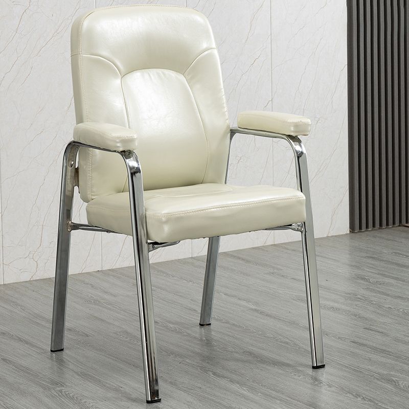 Contemporary Style Leather Dining Chairs Solid Back Arm Dining Side Chairs Clearhalo ' kitchen&dining_furn' 'Dining Chairs' 'Dining Tables & Seating' 'dining_chair' 'furn' 'furn_dining_chair' 'Furniture' 'furniture_dining_chair' 'Kitchen & Dining Furniture' 'kitchen' 1200x1200_ba38a8bc-a90f-4eee-b175-f1fc88007cea