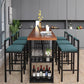 Industrial Table and Stool Set 1/2/7 Pieces Solid Wood Bar Table and Stools Clearhalo 'Bar Furniture' 'furn' 'furn_home_bar_bar_sets' 'Furniture' 'Home Bars & Bar Sets' 'home_bar_bar_sets' 'Kitchen & Dining Furniture' 1200x1200_ba38bc51-2cab-4b5e-b42a-a362884d3366