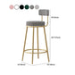 Scandinavian Round Seat Counter Stool Low Back Fabric Bar Stools Clearhalo 'Bar Furniture' 'Bar Stools' 'bar_stools' 'furn' 'furn_bar_stools' 'Furniture' 'Kitchen & Dining Furniture' 1200x1200_ba3a3705-23d5-4ad7-b7f4-71085ee57edb
