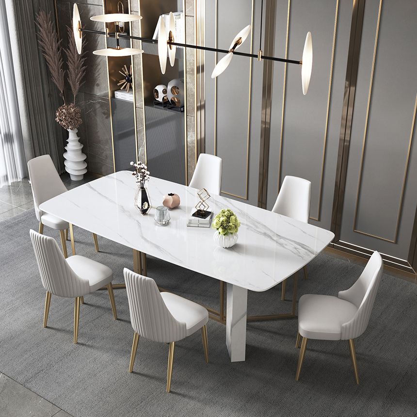 Traditional Luxury Dining Table Rectangle Sintered Stone White Dining Table for Dinning Room Clearhalo ' dining_table' 'Dining Tables & Seating' 'Dining Tables' 'furn' 'furn_dining_table' 'Furniture' 'furniture_dining_table' 'Kitchen & Dining Furniture' 'kitchen&dining_furn' 'kitchen' 'kitchen_dining_table' 1200x1200_ba3a791a-2d4e-47a1-ae71-abe17bd17b4c
