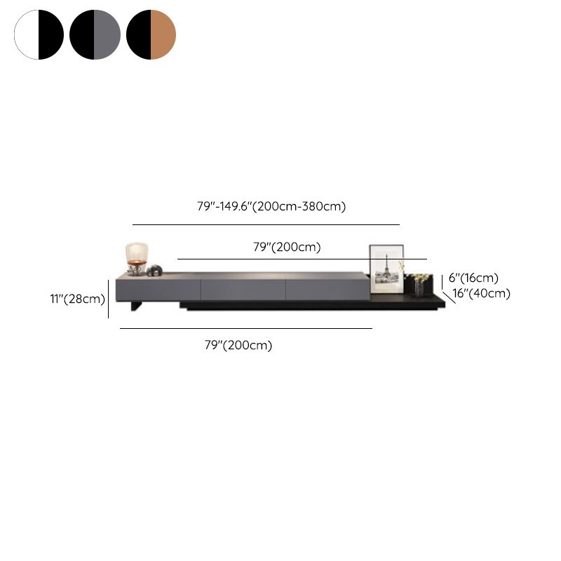 Wooden Media Console TV Stand Modern Media Console with 3 Drawers Clearhalo 'furn' 'furn_tv_stands_entertainment_centers' 'Furniture' 'Living Room Furniture' 'TV Stands & Entertainment Centers' 'TV Stands & Media Storage Furniture' 'tv_stands_entertainment_centers' 1200x1200_ba3b3fb8-3ae9-466b-98fb-5e8845f6d66f
