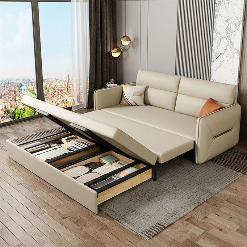 フェイクレザーステイン耐性ソファベッドコンテンポラリーベッドソファソファ