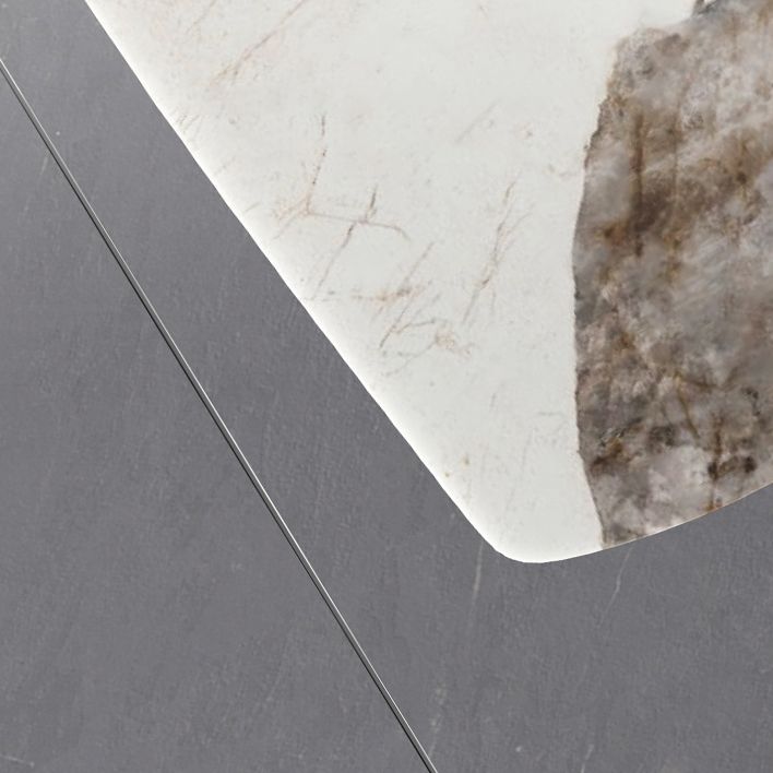 Metal Contemporary Rectangular Table Sintered Stone Indoor Table for Dining Room Clearhalo ' dining_table' 'Dining Tables & Seating' 'Dining Tables' 'furn' 'furn_dining_table' 'Furniture' 'furniture_dining_table' 'Kitchen & Dining Furniture' 'kitchen&dining_furn' 'kitchen' 'kitchen_dining_table' 1200x1200_ba3bcd35-d17f-422c-84ce-c98373baf0c9