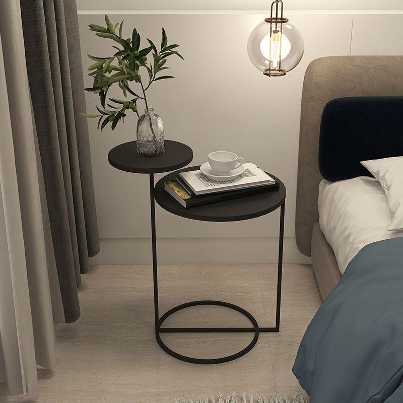 Contemporary Metal Accent Table Nightstand 21.65" Tall Bed Nightstand Clearhalo 'Bedroom Furniture' 'furn' 'furn_night_stand' 'Furniture' 'night_stand' 'Nightstands' 1200x1200_ba3c5d5b-c0a7-44bc-9977-eb4e47bca384