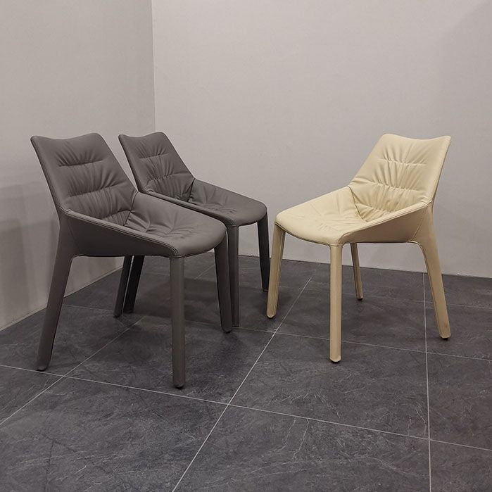 Chaise de salle à manger en acier contemporain Parsons Furniture en finition mate pour la maison