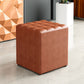 Simplicity Plain Ottoman Stool Water Resistant Genuine Leather Chair Ottoman