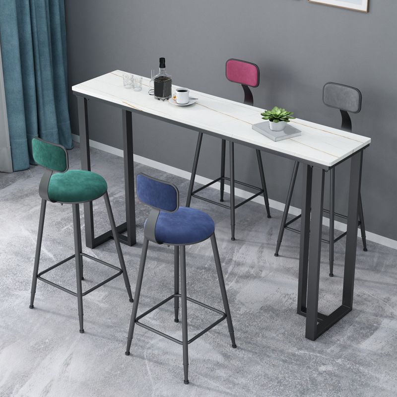 Industrial Bar Height Table Stone Top Bistro Table for Patio Use Clearhalo 'Bar Furniture' 'Bar Tables' 'bar_tables' 'furn' 'furn_bar_tables' 'Furniture' 'Kitchen & Dining Furniture' 1200x1200_ba3e84b1-5406-4521-b6ba-a432ae8c3674