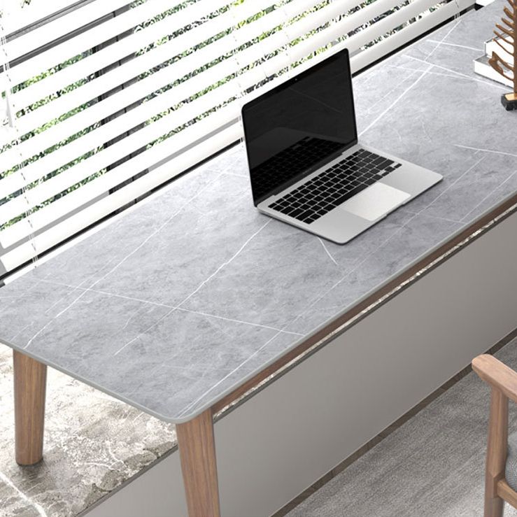 Escritorio de la esquina de la pizarra escritorio de escritorio de madera sólida para la ventana de dormitorio u oficina