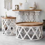 Rustic Solid Wood/Metal Round Distressed Living Room Accent Side Table Clearhalo 'Coffee & Accent Tables' 'End & Side Tables' 'end_side_tables' 'furn' 'furn_end_side_tables' 'Furniture' 'Living Room Furniture' 1200x1200_ba3fb305-3ec5-4bc8-adf1-53e0285db0b3