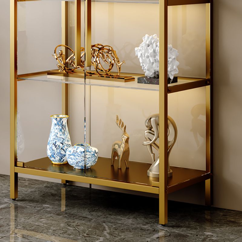 Glam Curio Curio Porte in vetro a buffet in metallo per camera da letto