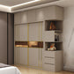 Modern Sliding Door Wardrobe Cabinet Bedroom Wooden Storage Armoire