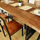 Industrial Pine Wood Table for Restaurant Rectangle Table with Black Double Pedestal Base Clearhalo ' dining_table' 'Dining Tables & Seating' 'Dining Tables' 'furn' 'furn_dining_table' 'Furniture' 'furniture_dining_table' 'Kitchen & Dining Furniture' 'kitchen&dining_furn' 'kitchen' 'kitchen_dining_table' 1200x1200_ba418133-1706-4e4f-9f41-e40b295a5b62