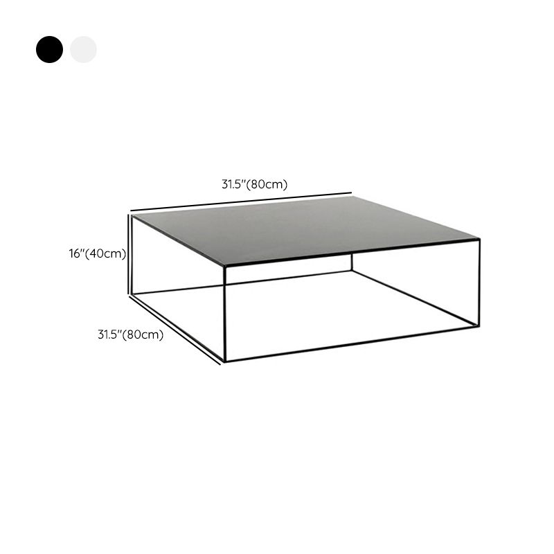 Table basse à base de cadre Table de cocktail carrée extensible en métal