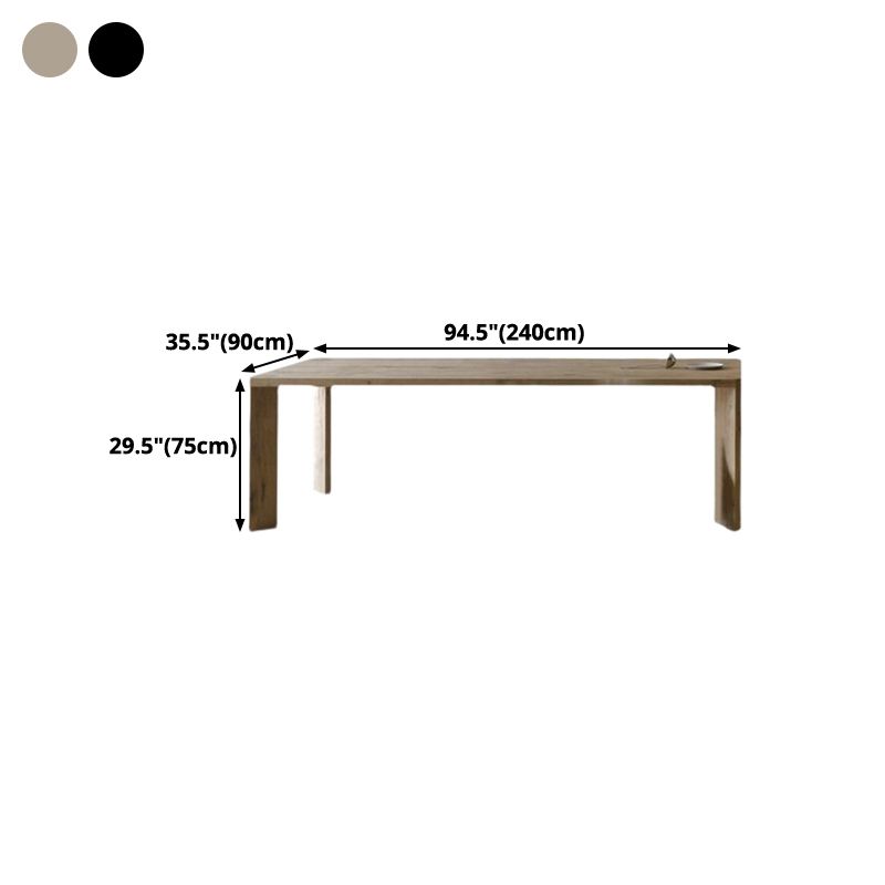Rectangle 4 Legs Industrial Table Fixed Table of Pinewood Solid Wood Clearhalo ' dining_table' 'Dining Tables & Seating' 'Dining Tables' 'furn' 'furn_dining_table' 'Furniture' 'furniture_dining_table' 'Kitchen & Dining Furniture' 'kitchen&dining_furn' 'kitchen' 'kitchen_dining_table' 1200x1200_ba42b757-5b34-4701-8e0f-cbc4add9ea35