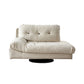 Woonkamer witte chaise vierkante armleuning moderne chaise longue met stoffering