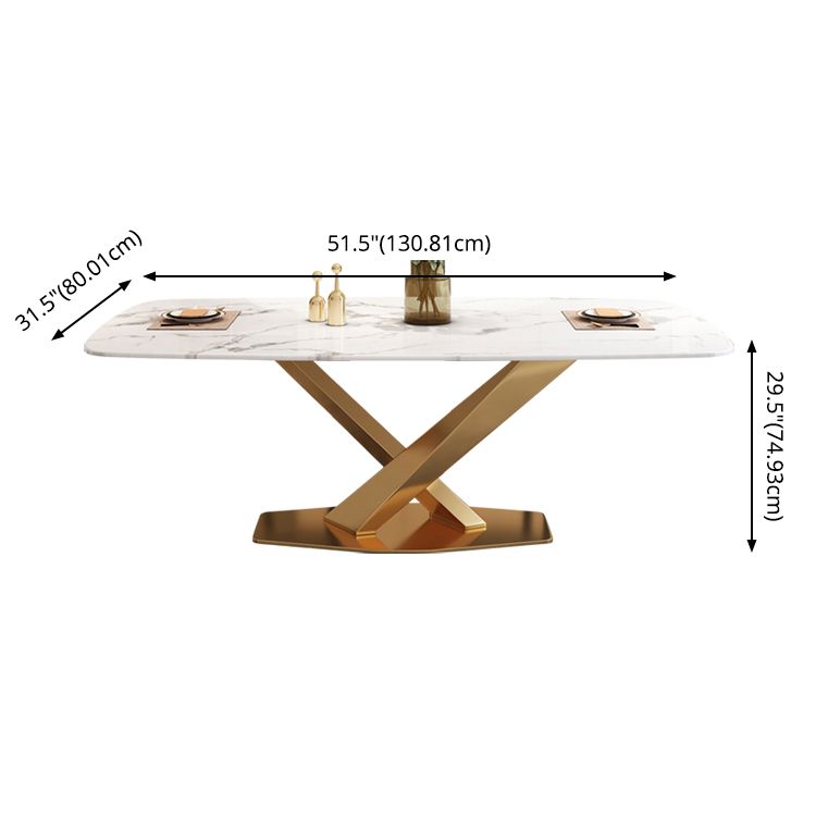 Modern Marble Table Set of 5/7 with Rectangle Table Dining Set with PU Leather Chairs Clearhalo 'Dining Room Sets' 'Dining Tables & Seating' 'dining_room_set' 'furn' 'furn_dining_room_set' 'Furniture' 'furniture_dining_room_set' 'Kitchen & Dining Furniture' 'kitchen&dining_furn' 'kitchen' 1200x1200_ba4553ca-cfb0-4abd-a653-8e0d20131154