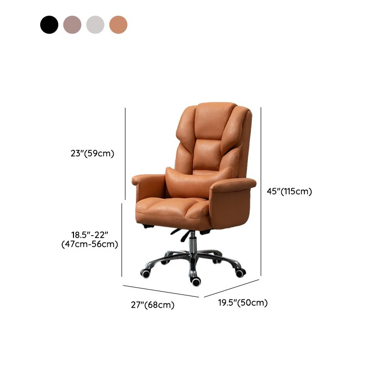 Sedia da ufficio moderna senza braccio Meccanismo di inclinazione della sedia da scrivania ergonomica con ruote