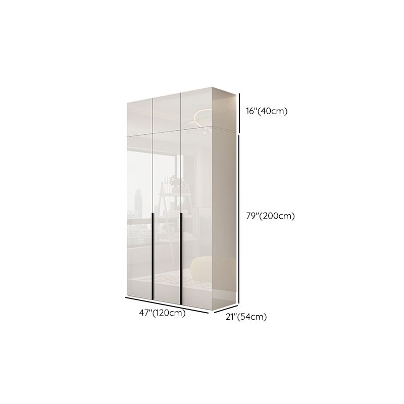 Hinged Wardrobe Armoire with Shelves White Wardrobe Closet for Home