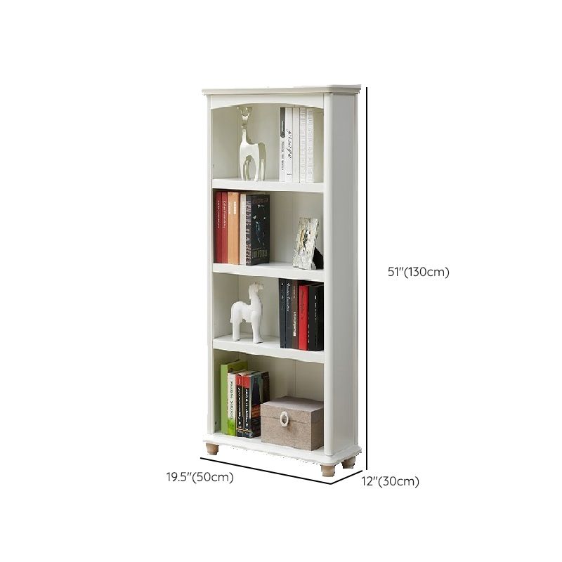 Contemporary Wood Bookshelf Standard Closed Back White Bookcase Clearhalo 'Bookcases' 'furn' 'furn_bookcases' 'Furniture' 'Office Furniture' 1200x1200_ba480c6f-da65-4f70-b889-cb40051214d3