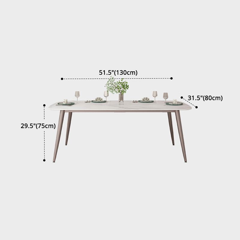 Nordic 1/2/5/7 Pieces Rectangle Dining Set Sintered Stone Dining Table with Leather Chairs Clearhalo 'Dining Room Sets' 'Dining Tables & Seating' 'dining_room_set' 'furn' 'furn_dining_room_set' 'Furniture' 'furniture_dining_room_set' 'Kitchen & Dining Furniture' 1200x1200_ba491a2f-7f6d-453e-910c-31f469ec5c45