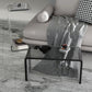 Abstract End Table Plastic Square Side Sofa Side Accent Table