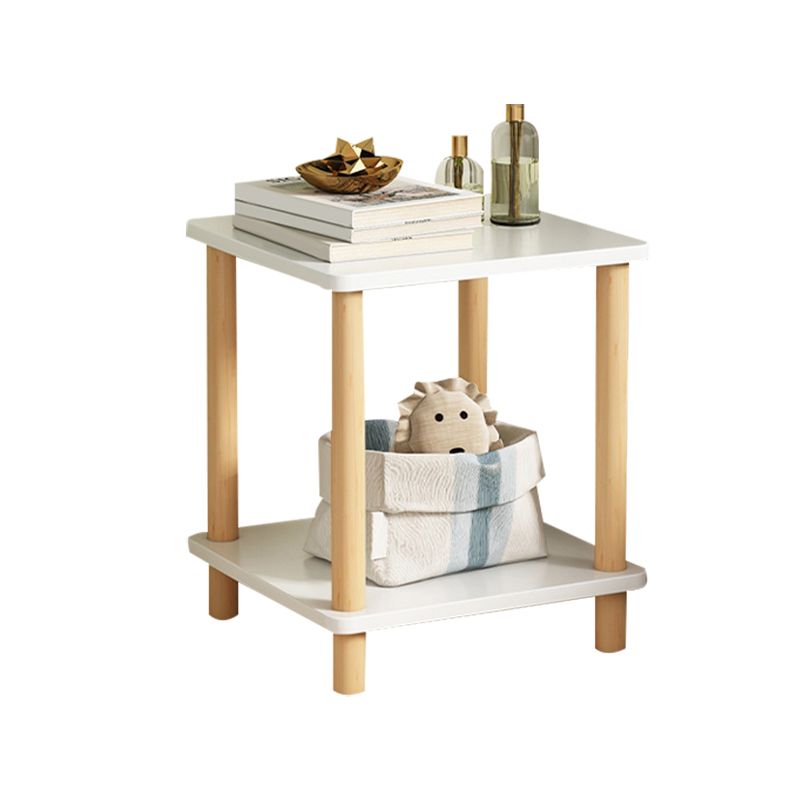 Eigentijdse accenttafel nachtkastje antieke afwerking bedkast met 2 planken