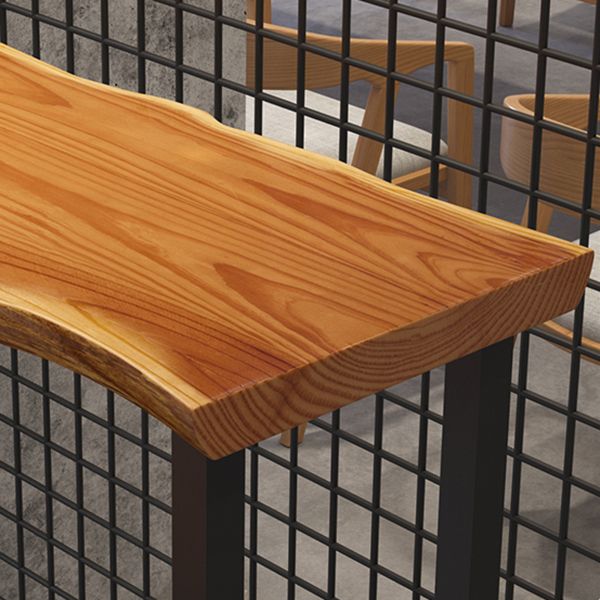 Tavolo da pranzo a barre rettangolare tavolo da bar contemporaneo con base di slitta in metallo