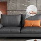 Contemporary 3-seater 33.46" H Faux Leather Pillow Top Arm Sofa