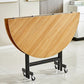 Table à manger ronde pliable moderne, base en métal pour salle à manger