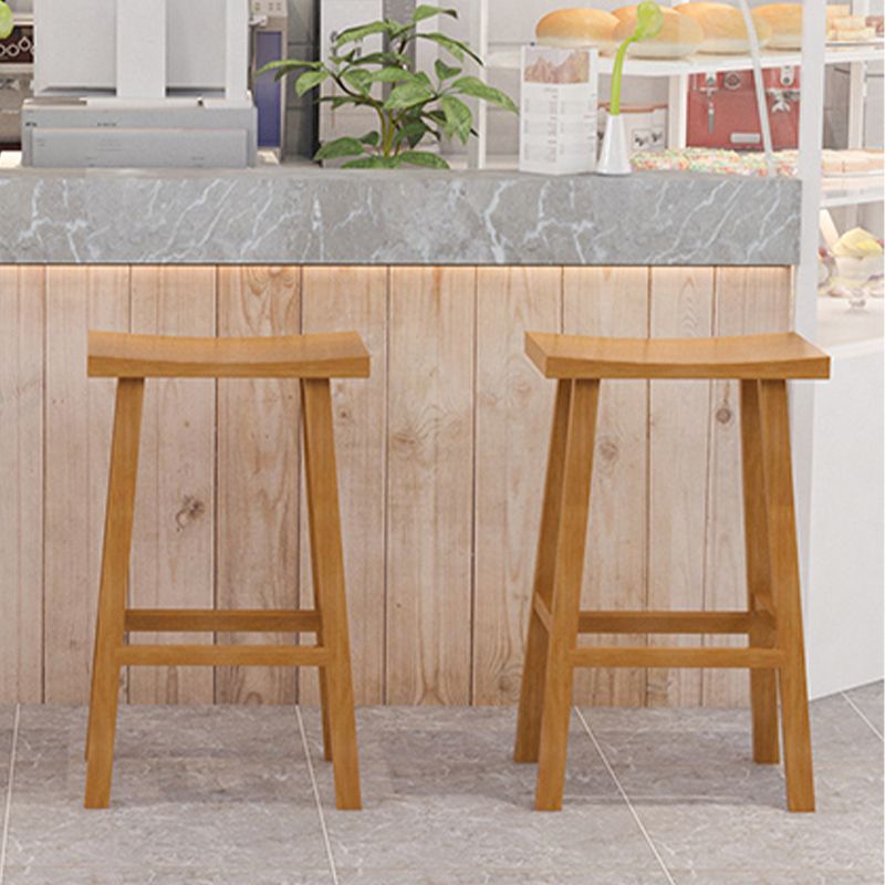 Backless Contoured Seat Contemporary Solid Wood Bar Stool for Restaurant Clearhalo 'Bar Furniture' 'Bar Stools' 'bar_stools' 'furn' 'furn_bar_stools' 'Furniture' 'Kitchen & Dining Furniture' 1200x1200_ba4e10d1-5f93-475a-873a-19bbdad99be0