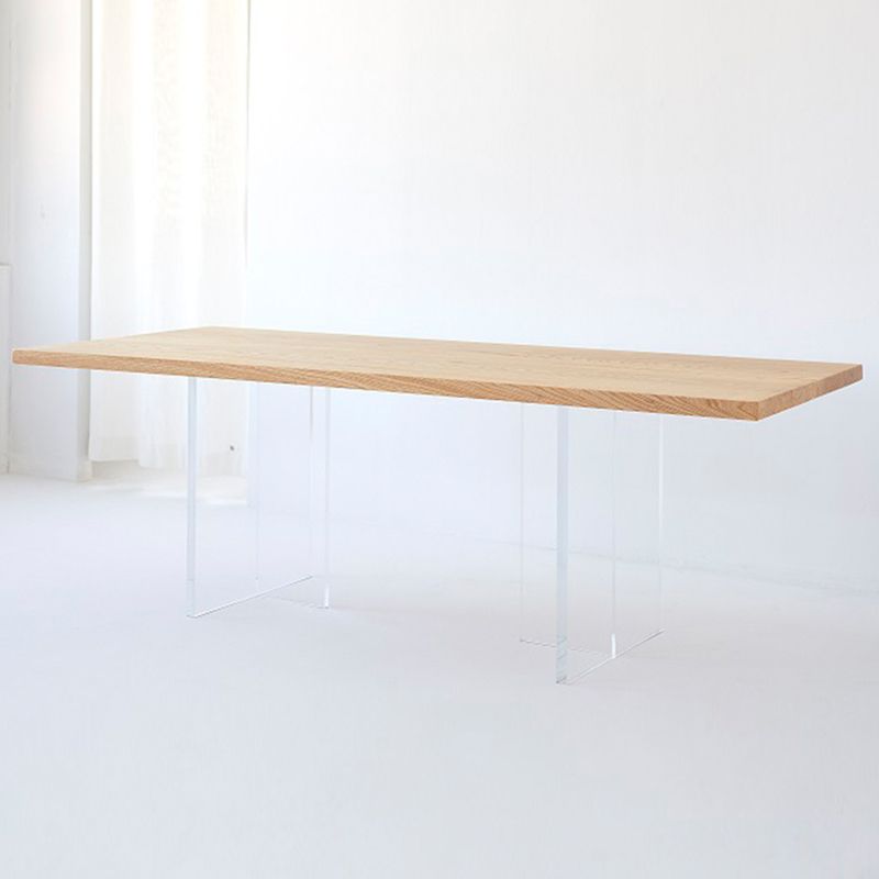 Double Pedestal Dining Table Simple Style Pine Solid Wood Dining Site Table Clearhalo ' dining_table' 'Dining Tables & Seating' 'Dining Tables' 'furn' 'furn_dining_table' 'Furniture' 'furniture_dining_table' 'Kitchen & Dining Furniture' 'kitchen&dining_furn' 'kitchen' 'kitchen_dining_table' 1200x1200_ba4e7b4f-c1a5-43dd-8095-1f413f572407