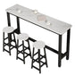 Modern Wooden Bistro Bar Table Rectangle Metal Base Bar Table Clearhalo 'Bar Furniture' 'Bar Tables' 'bar_tables' 'furn' 'furn_bar_tables' 'Furniture' 'Kitchen & Dining Furniture' 1200x1200_ba4fcdaa-0d8a-42e9-ba2b-1d02fa2002de