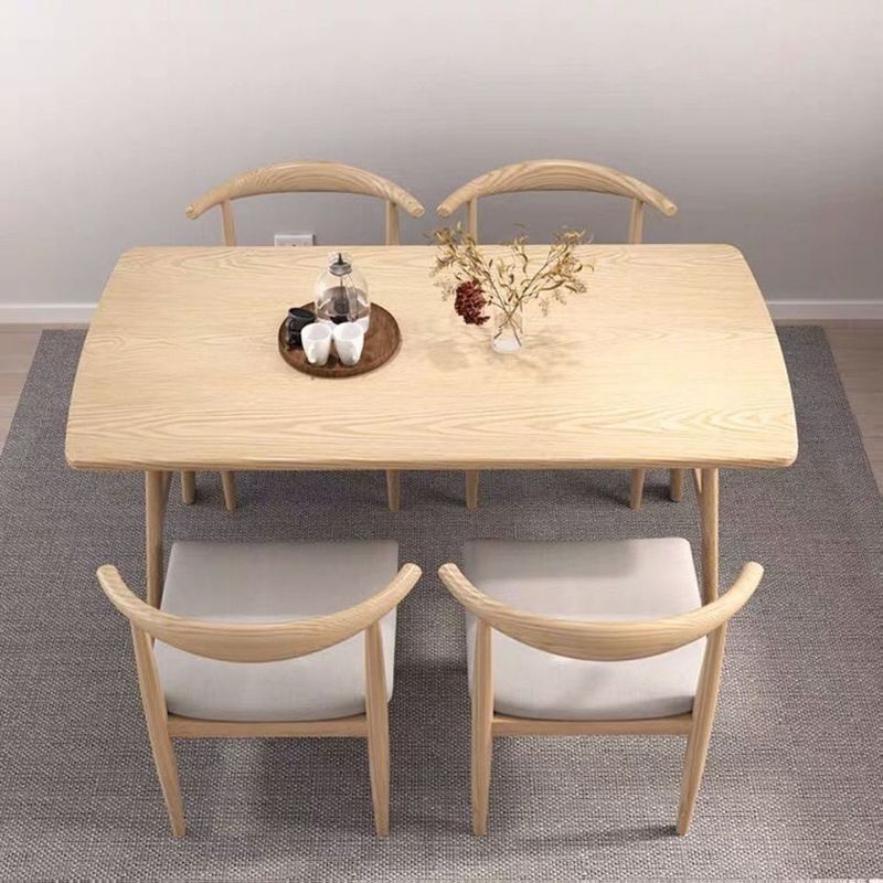 Modern 1/2/5/7 Pieces Dining Set Rectangle Wood Dining Table for Dining Room Clearhalo 'Dining Room Sets' 'Dining Tables & Seating' 'dining_room_set' 'furn' 'furn_dining_room_set' 'Furniture' 'Kitchen & Dining Furniture' 'kitchen&dining_furn' 'kitchen' 1200x1200_ba504efe-beb1-47af-8356-7085da7d8e35
