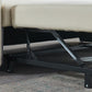 Cama de sofá de cuero de faux beige 35.43 "Sofá de durmiente plegable contemporáneo de ancho