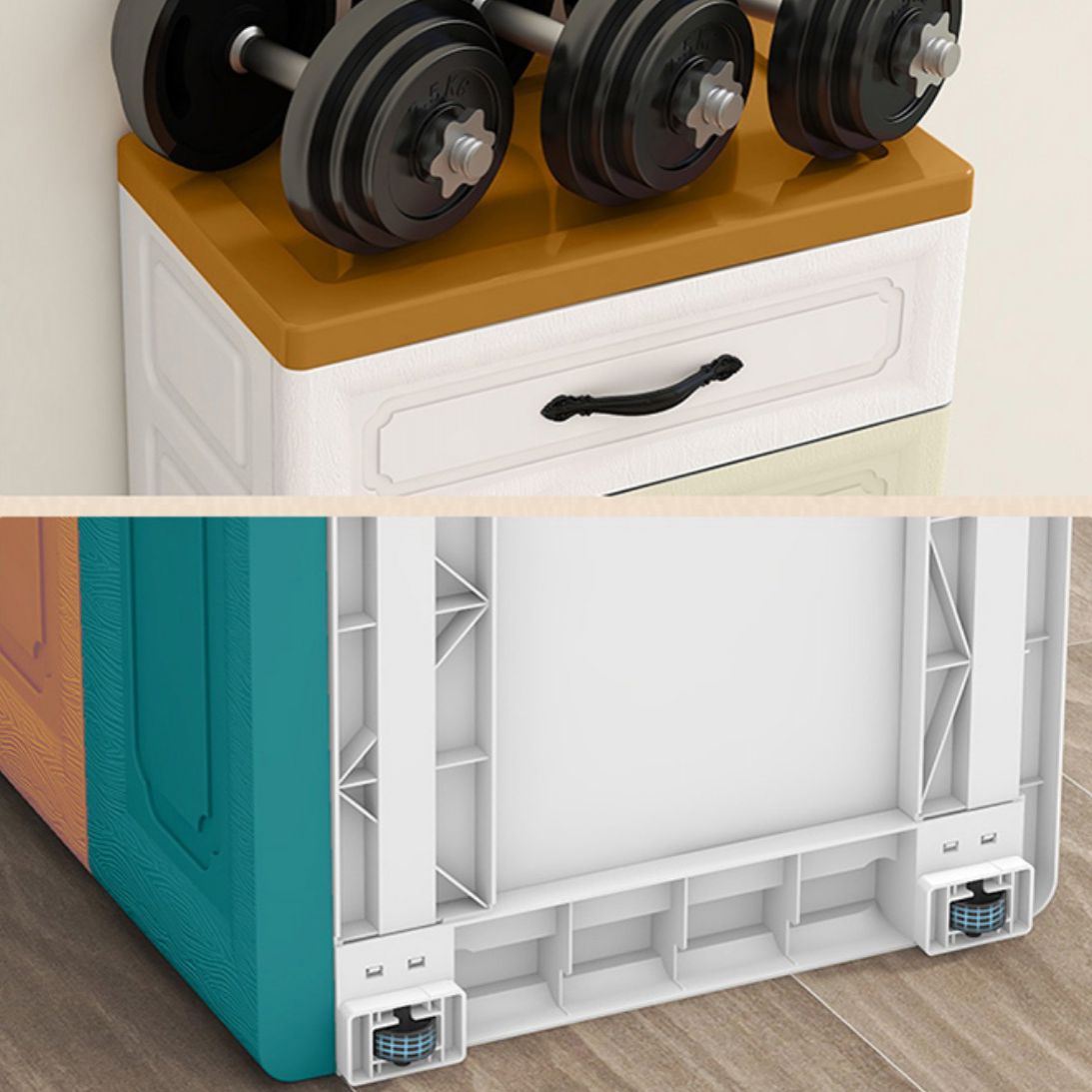 Eigentijdse garderobe kast met lade plastic garderobe kast