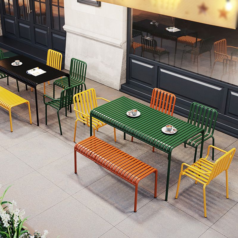 Glam Metal Kitchen and Patio Dining Side Chair Slat Back Arm Chair Clearhalo 'Dining Chairs' 'Dining Tables & Seating' 'dining_chair' 'furn' 'furn_dining_chair' 'Furniture' 'furniture_dining_chair' 'Kitchen & Dining Furniture' 1200x1200_ba51fa1e-cfbe-49da-ac8a-2c299533ef95