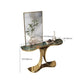 Glam Free Form Console Table with Stainless Steel Bracket for Hall Clearhalo 'Console Tables' 'console_tables' 'Entry & Mudroom Furniture' 'furn' 'furn_console_tables' 'Furniture' 1200x1200_ba522cb2-459f-4d2e-a3ac-2f687737d498