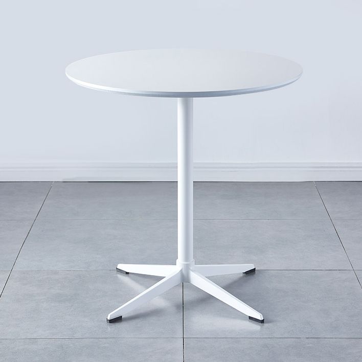 Metal Contemporary Round Dining Table Wood Top Table for Dining Room and Kitchen Clearhalo ' dining_table' 'Dining Tables & Seating' 'Dining Tables' 'Furniture' 'furniture_dining_table' 'Kitchen & Dining Furniture' 'kitchen&dining_furn' 'kitchen' 'kitchen_dining_table' 1200x1200_ba528345-bc6b-4a53-a2e5-ed582074f680