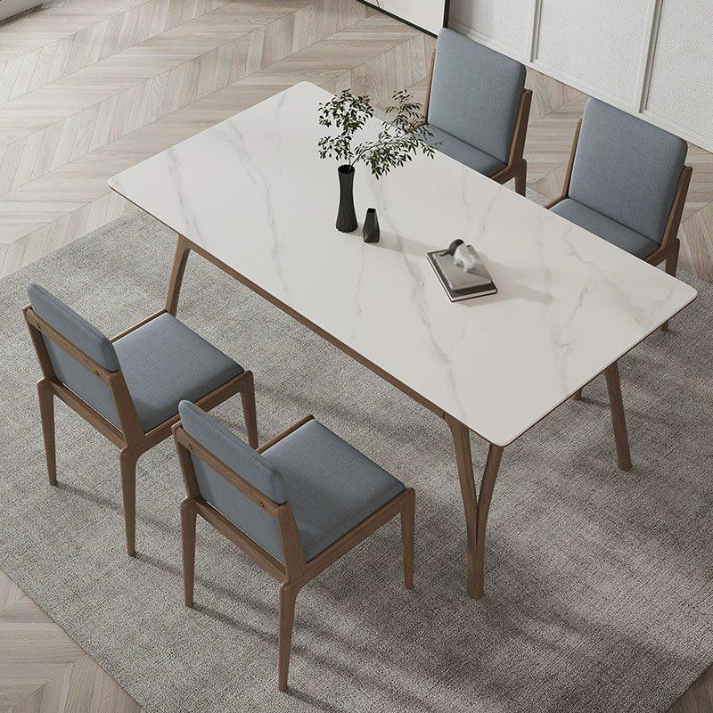 Sintered Stone Rectangle Dining Table White Stone Top Table with Wooden Base and 4 Legs Clearhalo ' dining_table' 'Dining Tables & Seating' 'Dining Tables' 'furn' 'furn_dining_table' 'Furniture' 'furniture_dining_table' 'Kitchen & Dining Furniture' 'kitchen&dining_furn' 'kitchen' 'kitchen_dining_table' 1200x1200_ba5375c7-4dcd-447b-9554-6fb2ba0e73ab