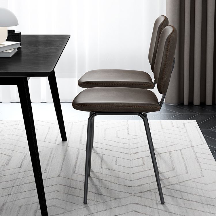 Industrial Metal Dining Room Chairs Open Back Dining Side Armless Dining Chairs Clearhalo ' kitchen&dining_furn' 'Dining Chairs' 'Dining Tables & Seating' 'dining_chair' 'furn' 'furn_dining_chair' 'Furniture' 'furniture_dining_chair' 'Kitchen & Dining Furniture' 'kitchen' 1200x1200_ba554537-61c2-4606-ba98-002582366c2b