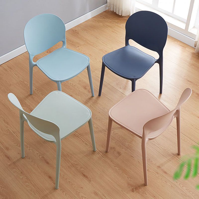 Modern Style Stackable Chair Dining Armless Open Back Chair with Plastic Legs for Kitchen Clearhalo ' kitchen&dining_furn' 'Dining Chairs' 'Dining Tables & Seating' 'dining_chair' 'furn' 'furn_dining_chair' 'Furniture' 'furniture_dining_chair' 'Kitchen & Dining Furniture' 'kitchen' 1200x1200_ba566763-fc4c-4a33-820c-a57c808f6607