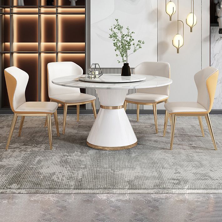 Modern Style 1/4/5/7 Pieces Dining Sintered Stone Dining Table Set with Metal Legs Clearhalo 'Dining Room Sets' 'Dining Tables & Seating' 'dining_room_set' 'furn' 'furn_dining_room_set' 'Furniture' 'furniture_dining_room_set' 'Kitchen & Dining Furniture' 'kitchen&dining_furn' 'kitchen' 1200x1200_ba577469-4a22-4e86-a844-b817ae544f73