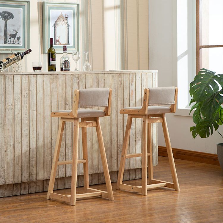 Modern Upholstered Low Back Footrest Bar Stool 29.13'' Rubberwood Stool Clearhalo 'Bar Furniture' 'Bar Stools' 'bar_stools' 'furn' 'furn_bar_stools' 'furniture_bar_stools' 'Kitchen & Dining Furniture' 'kitchen&dining_furn' 'kitchen' 'kitchen_furn' Furniture' 1200x1200_ba58aa60-bf3a-4b9d-b0ef-a7895b3d41c3