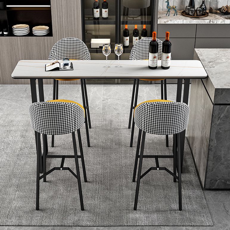 Industrial Style Stone Top Cocktail Bar Table 42-inch Height Table for Kitchen Clearhalo 'Bar Furniture' 'Bar Tables' 'bar_tables' 'furn' 'furn_bar_tables' 'Furniture' 'furniture_bar_tables' 'Kitchen & Dining Furniture' 1200x1200_ba5a2b11-42ea-4bfd-a128-f2c809d46f10