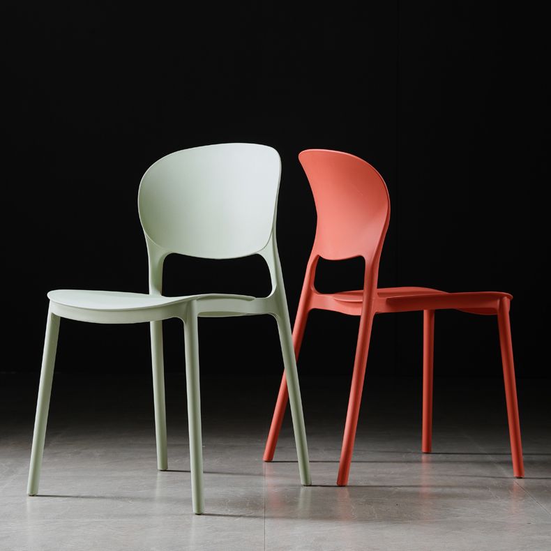 Modern Kitchen Square Plastic Dining Chair Open Back Dining Side Armless Chairs Clearhalo ' kitchen&dining_furn' 'Dining Chairs' 'Dining Tables & Seating' 'dining_chair' 'furn' 'furn_dining_chair' 'Furniture' 'furniture_dining_chair' 'Kitchen & Dining Furniture' 'kitchen' 1200x1200_ba5a7474-72b0-460c-99ae-c9ae4689e85c